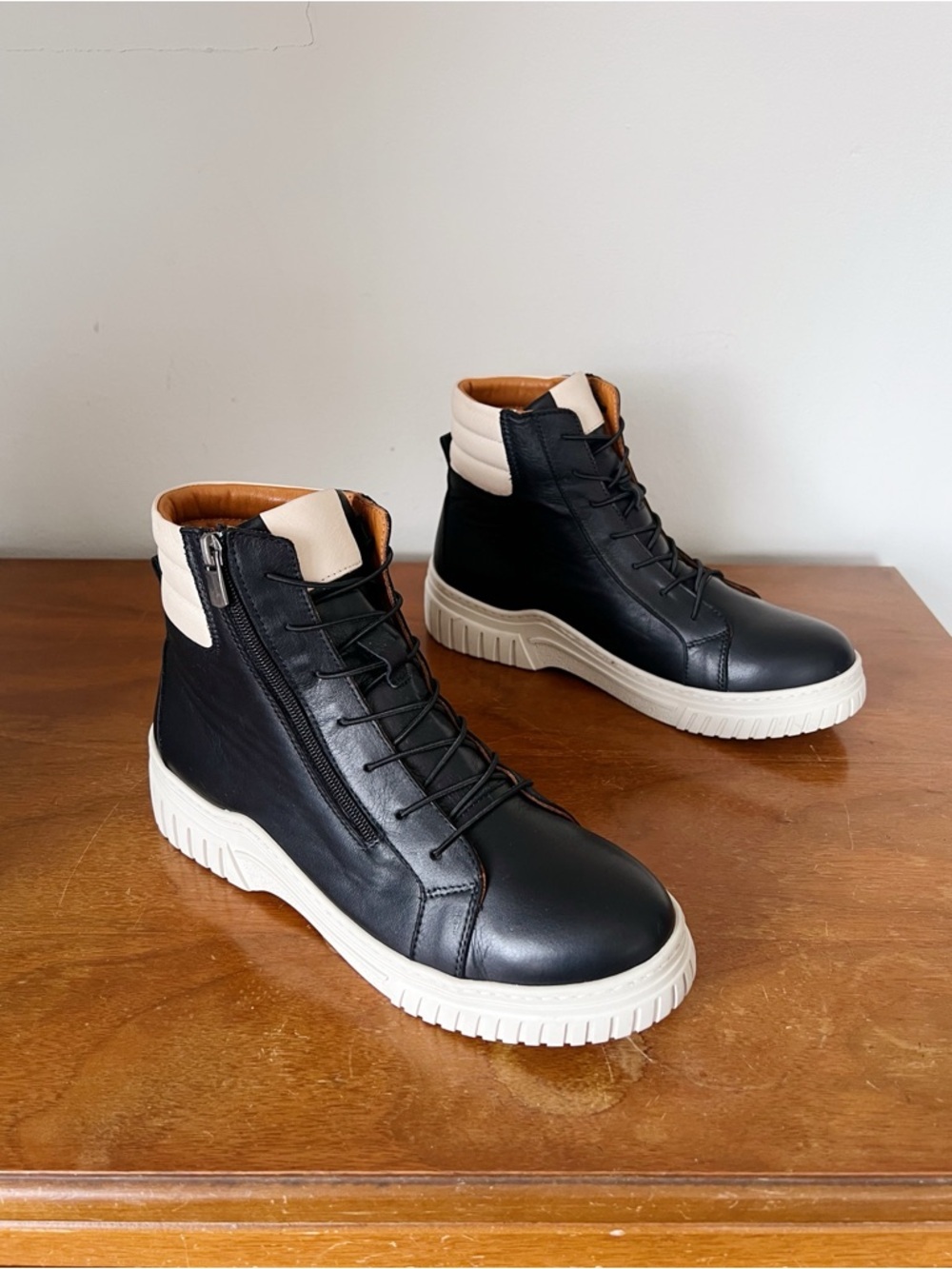 Gelato • Tenor Boot black leather lace up combat sneaker chunky platform sole